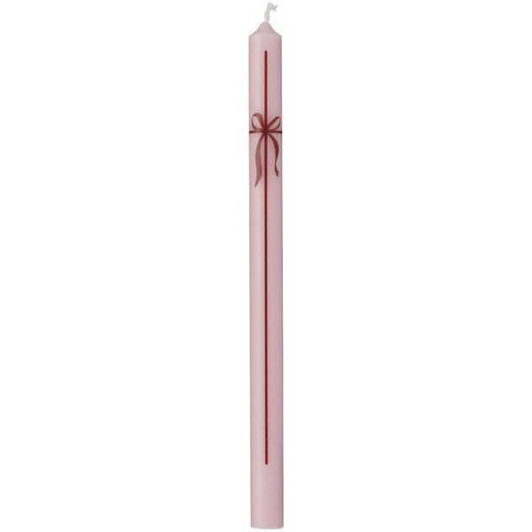 Taper Candle Light Pink with Bow