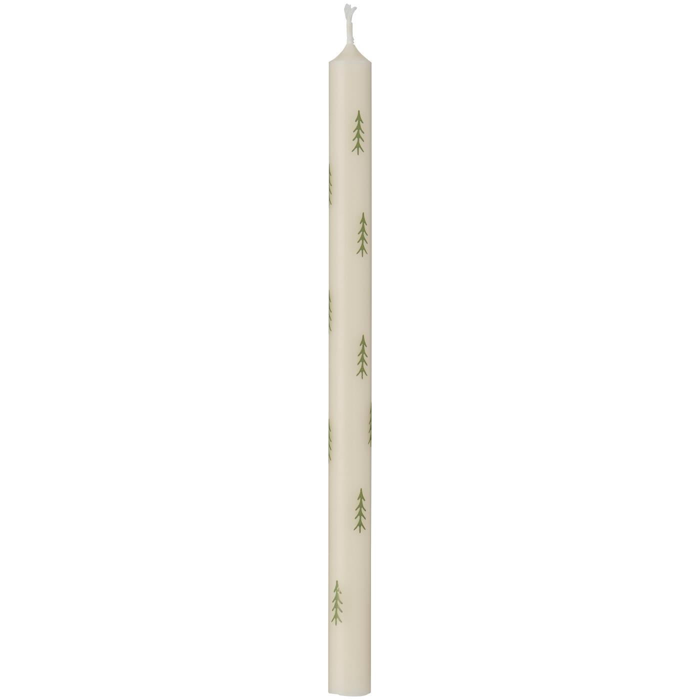 Taper Candle with Christmas Trees-C
