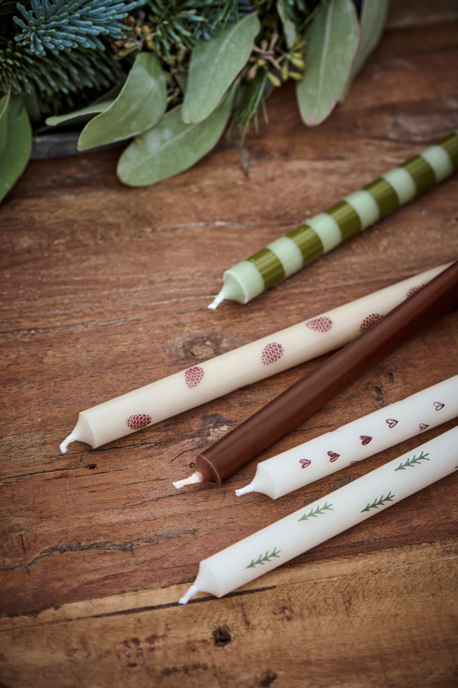 Taper Candle with Christmas Trees-B