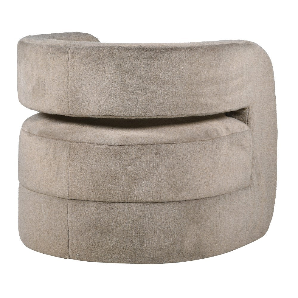 Taupe Faux Fur Chair | Annie Mo's C