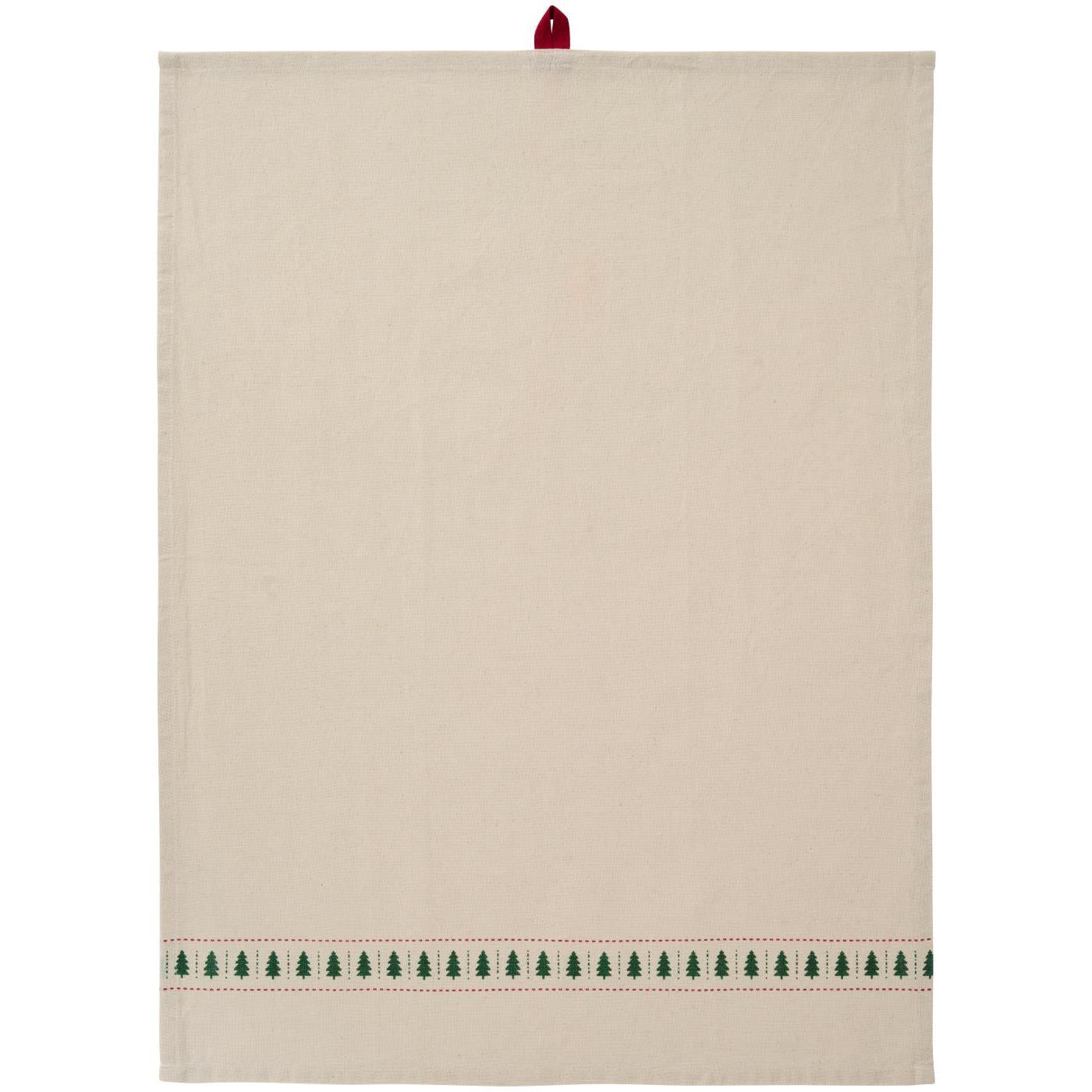 Tea Towel Grethe Natural with Christmas Trees in a Row | Annie Mo's