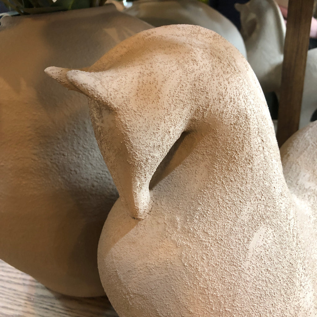 Textured Ceramic Cubic Horse Ornament 37cm C