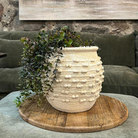 Textured Cream Large Vase 27cm C