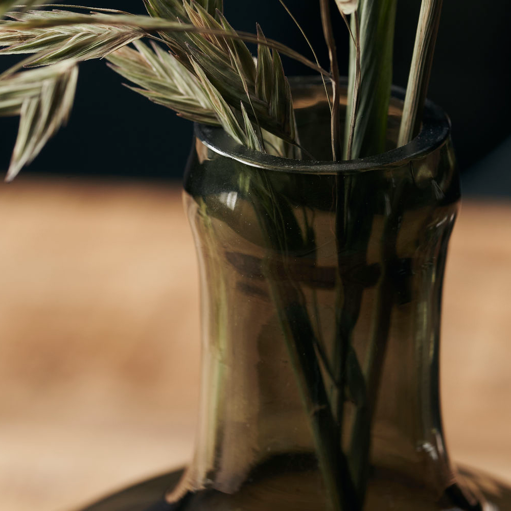 Tinka Dark Green Bottle Vase 23cm