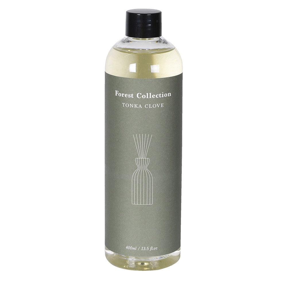 Bottle of 'Forest Collection Tonka Clove' on a white background