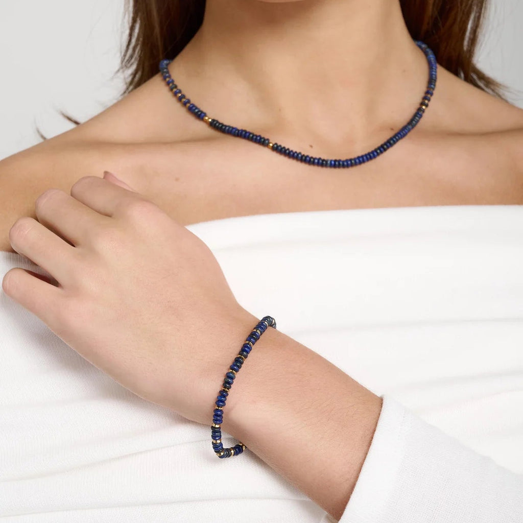 Stone Beaded Bracelet - Lapis