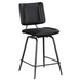 Jack Black PU Counter Height Bar Stool (Pair) | Annie Mo's