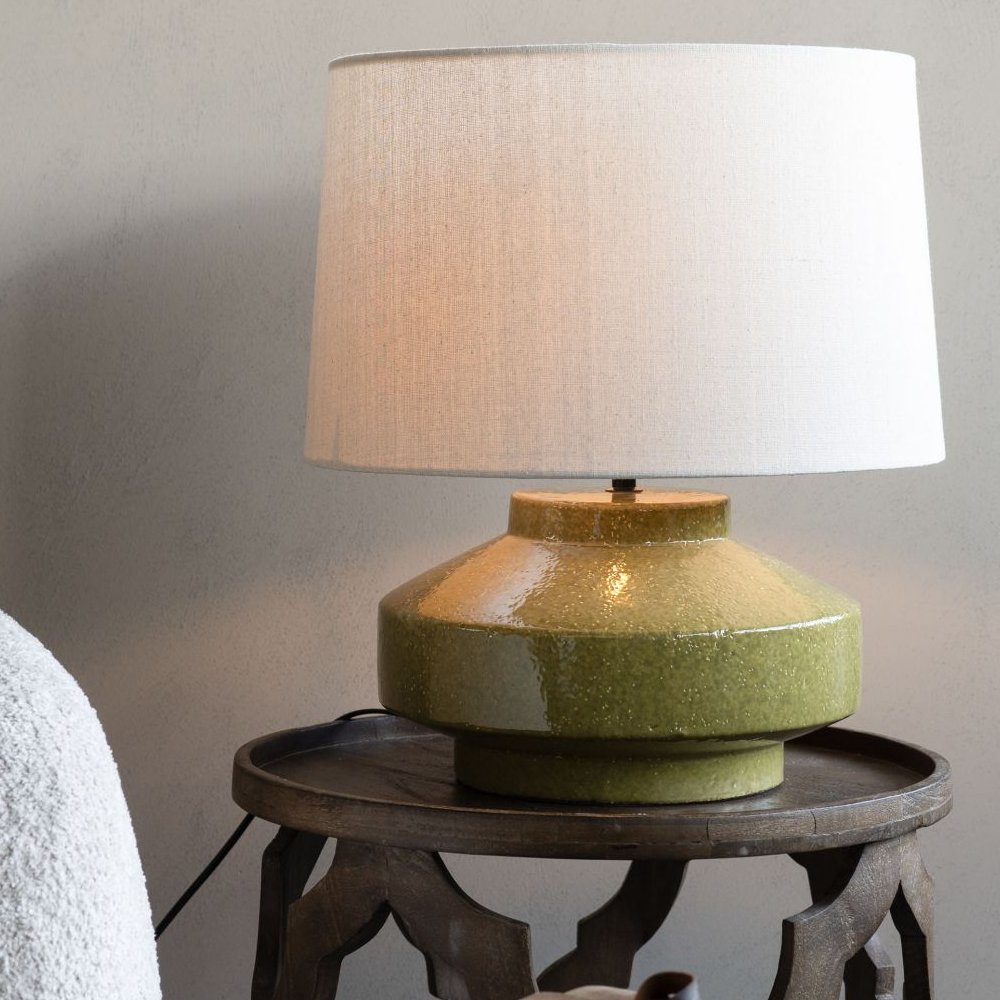Terracotta Table Lamp Green 45cm | Annie Mo's