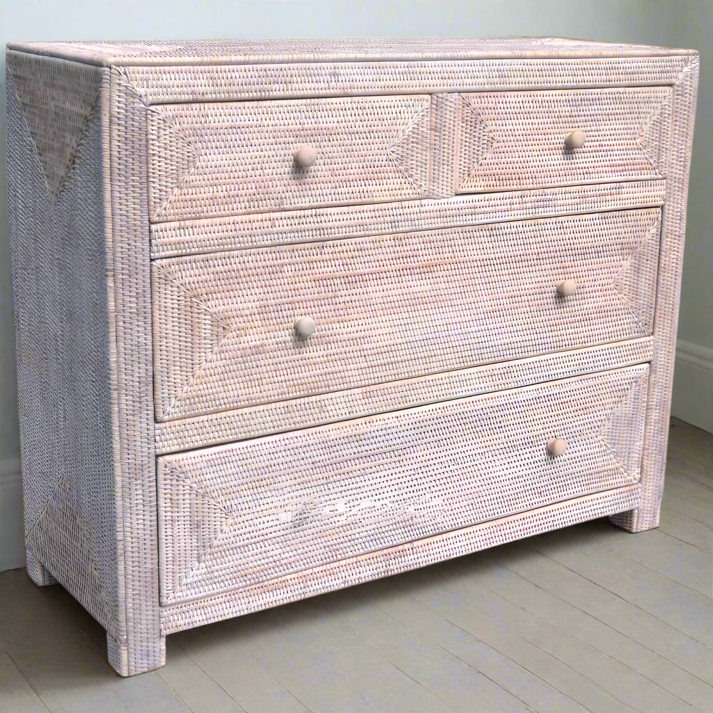 Rattan Chest of Drawers 105cm | Annie Mo's