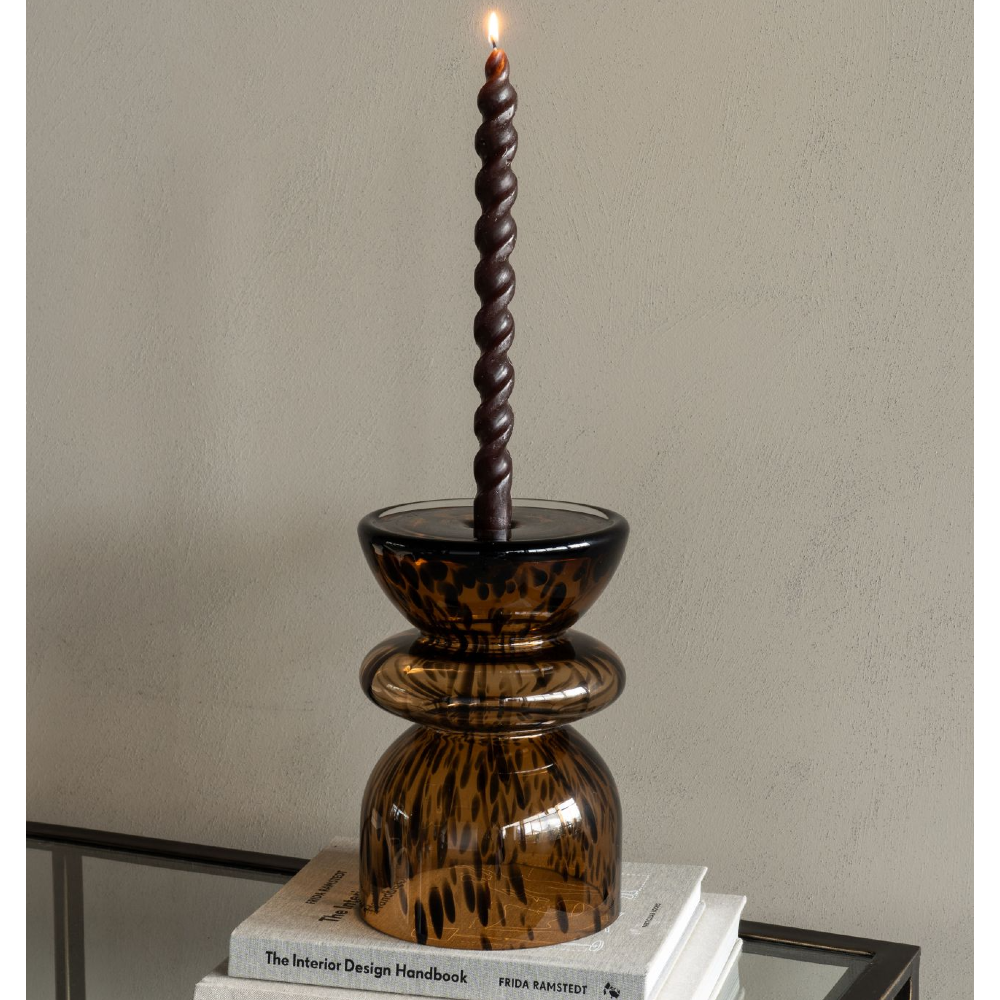 Harlequin Glass Candlesticks 10cm | Annie Mo's