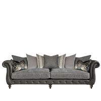 Utopia Tote Flint Leather + Nomad Fog Fabric Sofa Range