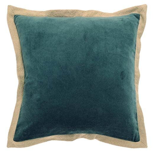 Velvet Flange Glacier Cushion - Feather Filled 43 x 43cm | Annie Mo's