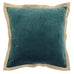 Velvet Flange Glacier Cushion - Feather Filled 43 x 43cm | Annie Mo's