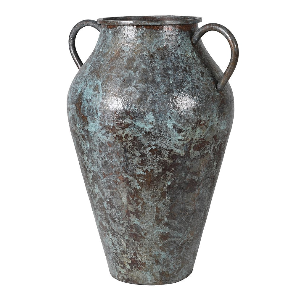 Very Large Statement Verdigris Vase 80cm