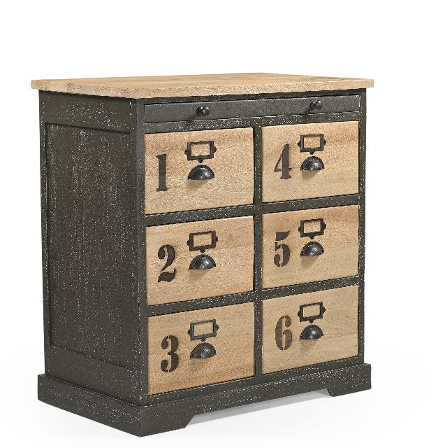 Vintage Style Six Drawer Chest