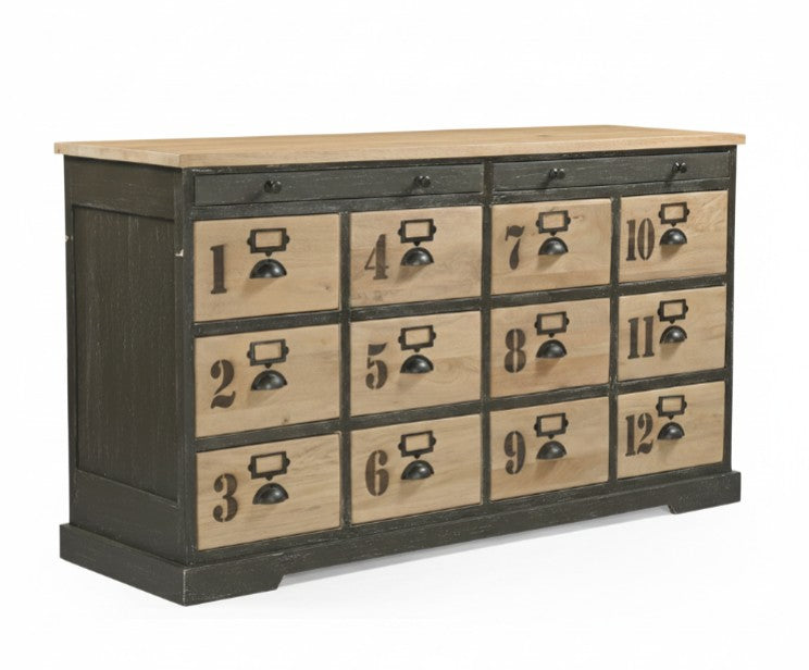 Vintage Style Twelve Drawer Chest of Drawers | Annie Mo's