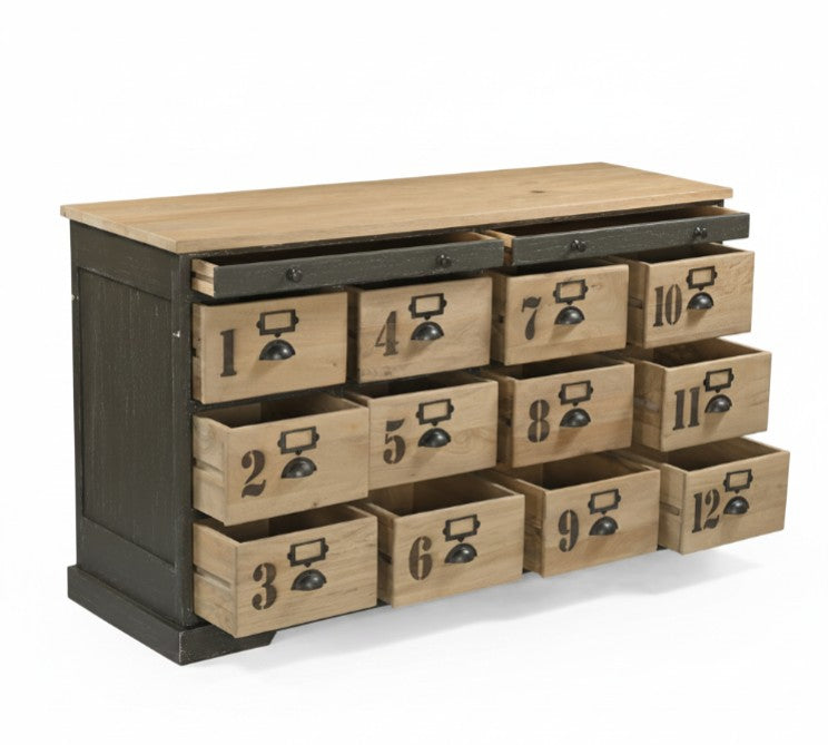 Vintage Style Twelve Drawer Chest of Drawers | Annie Mo's