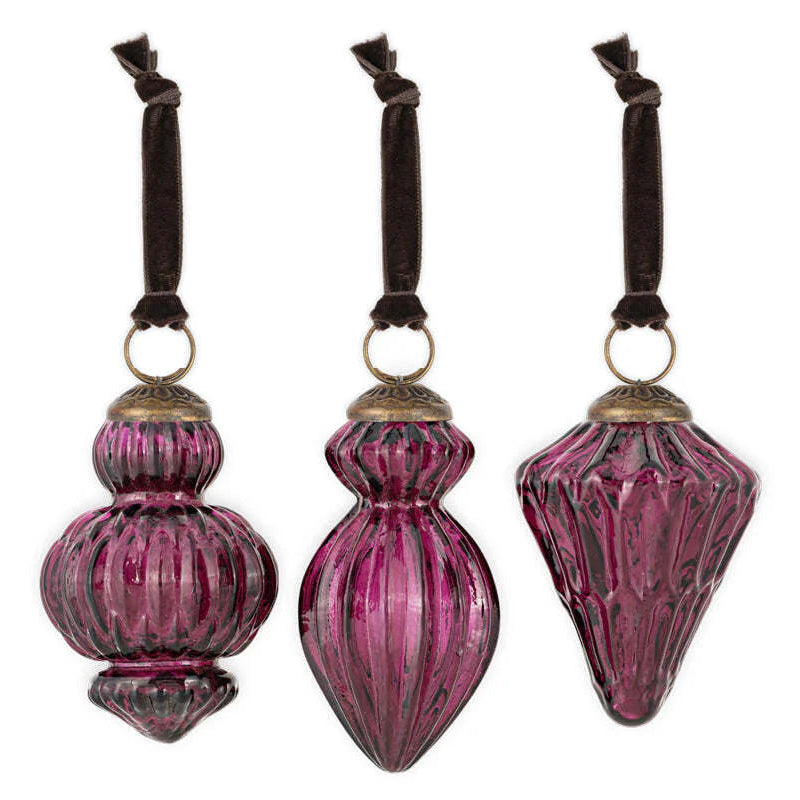 Manipur Baubles - Ruby (Set of Three) 8cm | Annie Mo's F