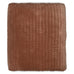 Nidra Velvet & Linen Bed Quilt - Rust - Size Choice