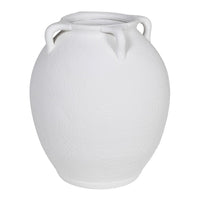 Large White Textured Terracotta Vase 37cm | Annie Mo's