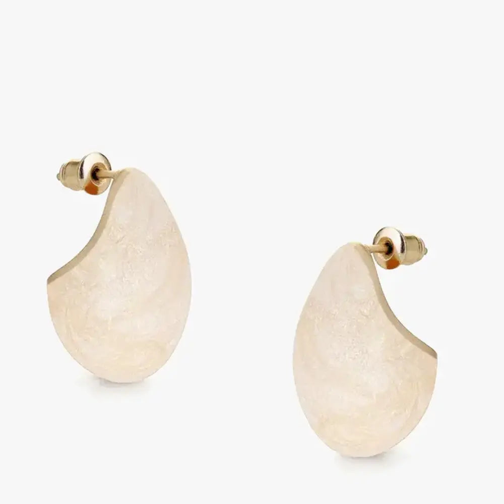 Hush Earrings Pearl Shimmer Enamel
