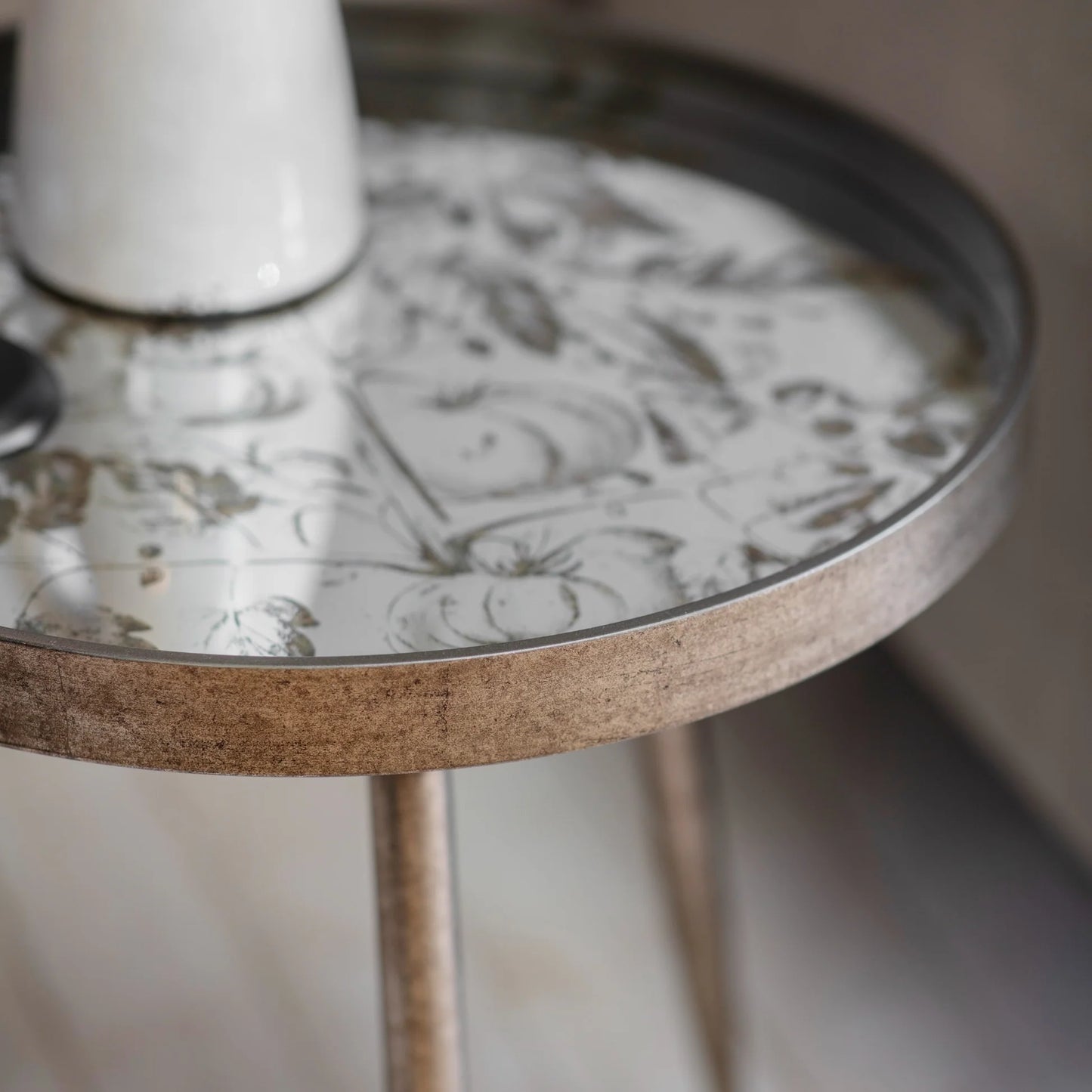 Waltham Mirrored Tomato Tray Table 54cm