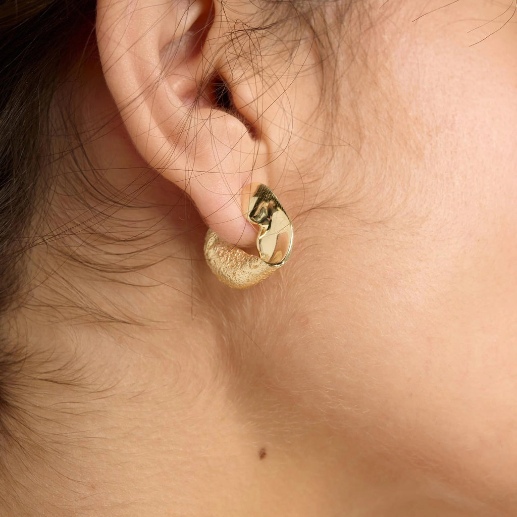 Wave Earrings Gold | Annie Mo's 2