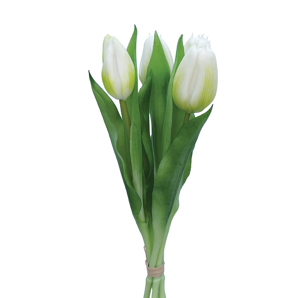 White Tulip Bunch of Four 30cm | Annie Mo's