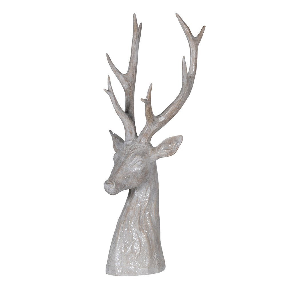 White Wash Deer Head 47cm | Annie Mo's
