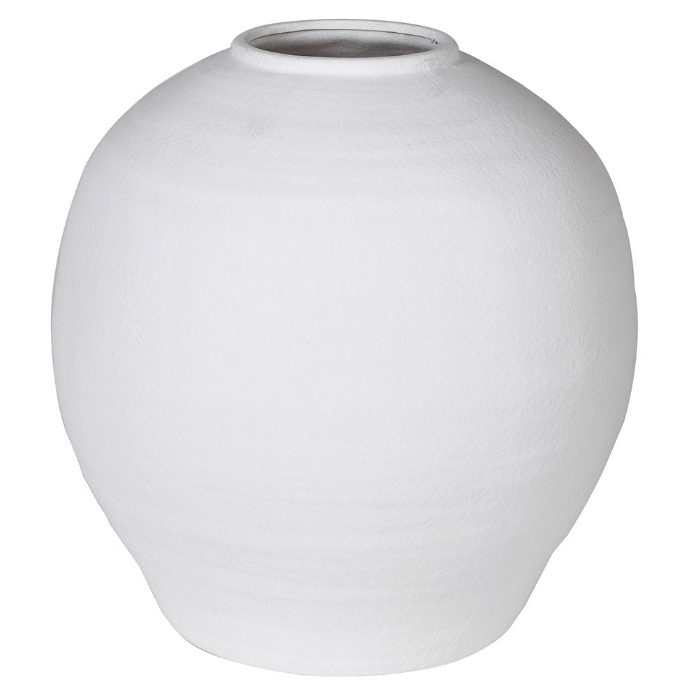 White Ball Ceramic Vase
