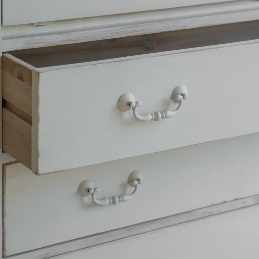 White Loumarin Distressed Secretary Desk 122cm