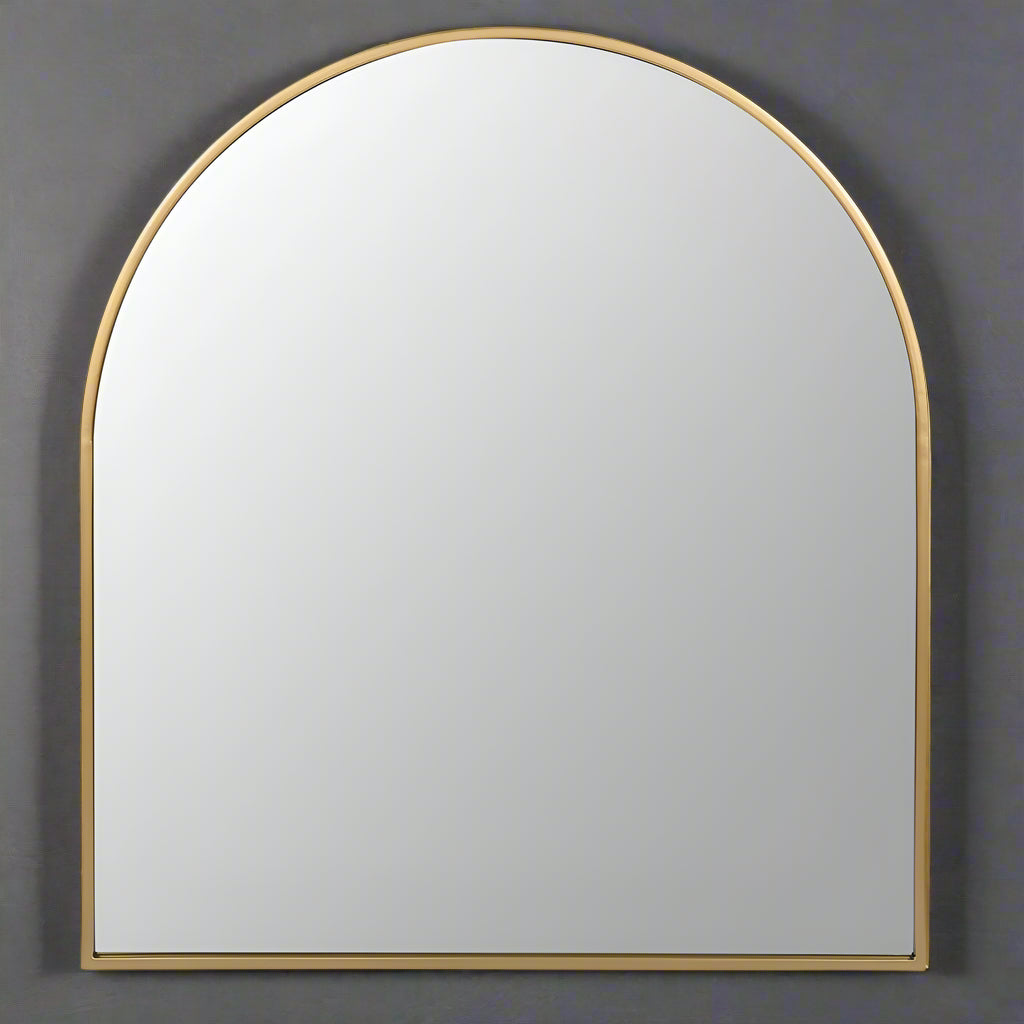 Wide Golden Framed Arch Wall Mirror 90cm | Annie Mo's