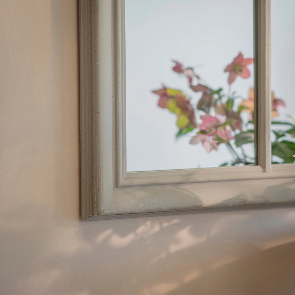 Wilton Grey Panel Window Mirror 104cm