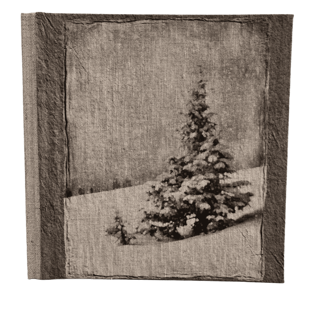 "Winter Spruce" Handmade Linen Hardcover Notebook