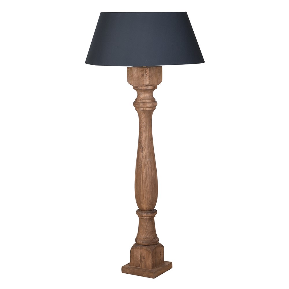 Wooden Column Floor Lamp With Shade | Annie Mo's