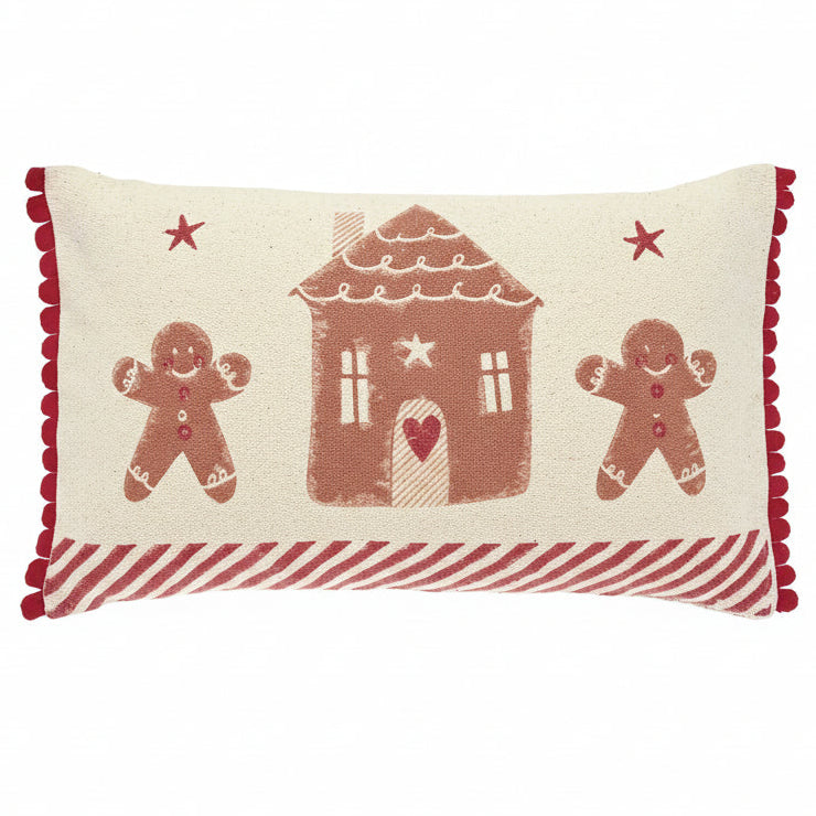 Gingerbread Cushion Feather Filled 30x50cm | Annie Mo's
