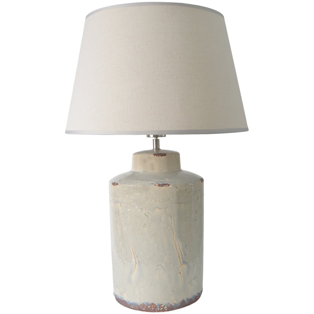 Ceramic Lamp Tilos With Cream Shade 63cm