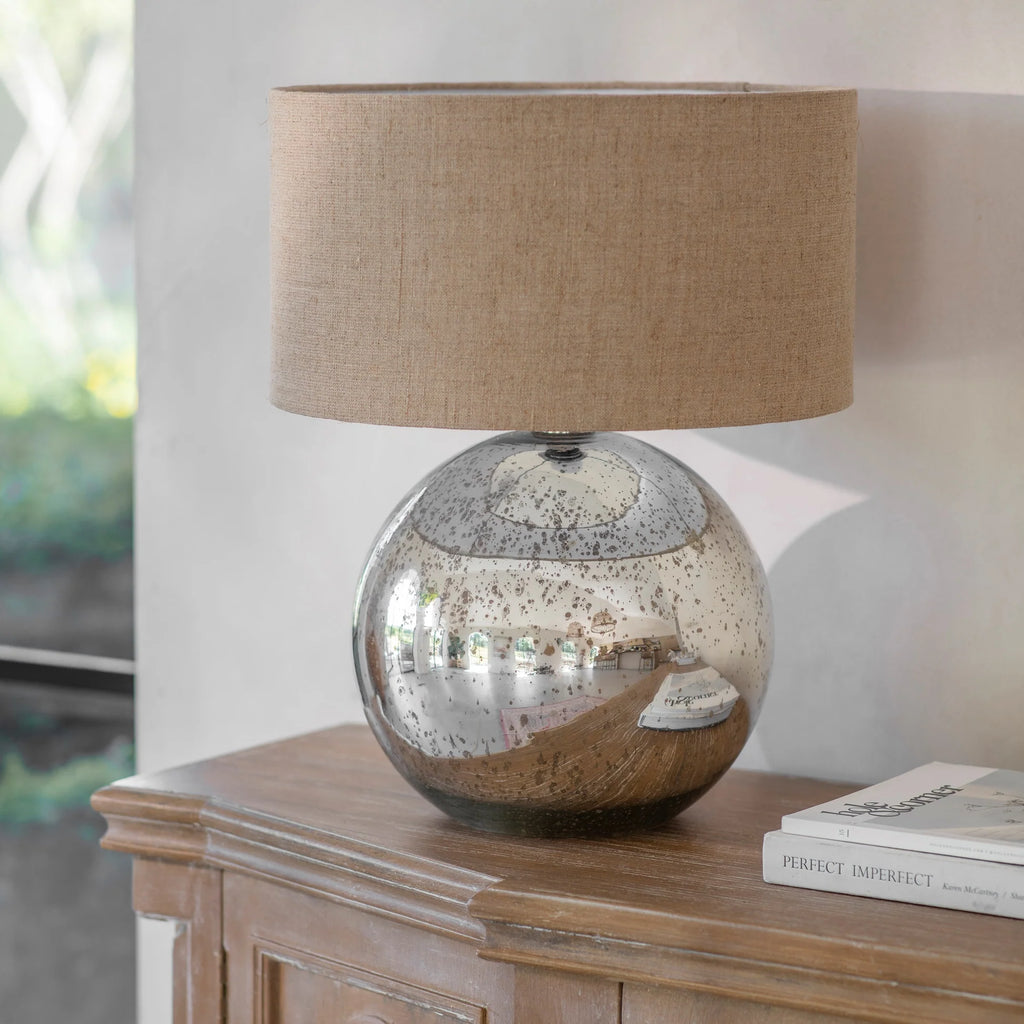 Claymore Glass Lamp with Shade 54cm High