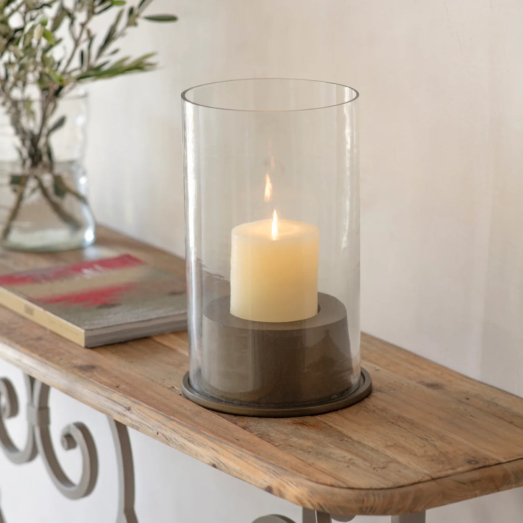 Claymore Glass and Iron Hurricane 32cm | Annie Mo's