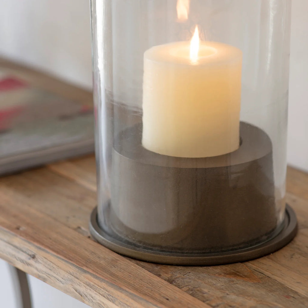 Claymore Glass and Iron Hurricane 32cm