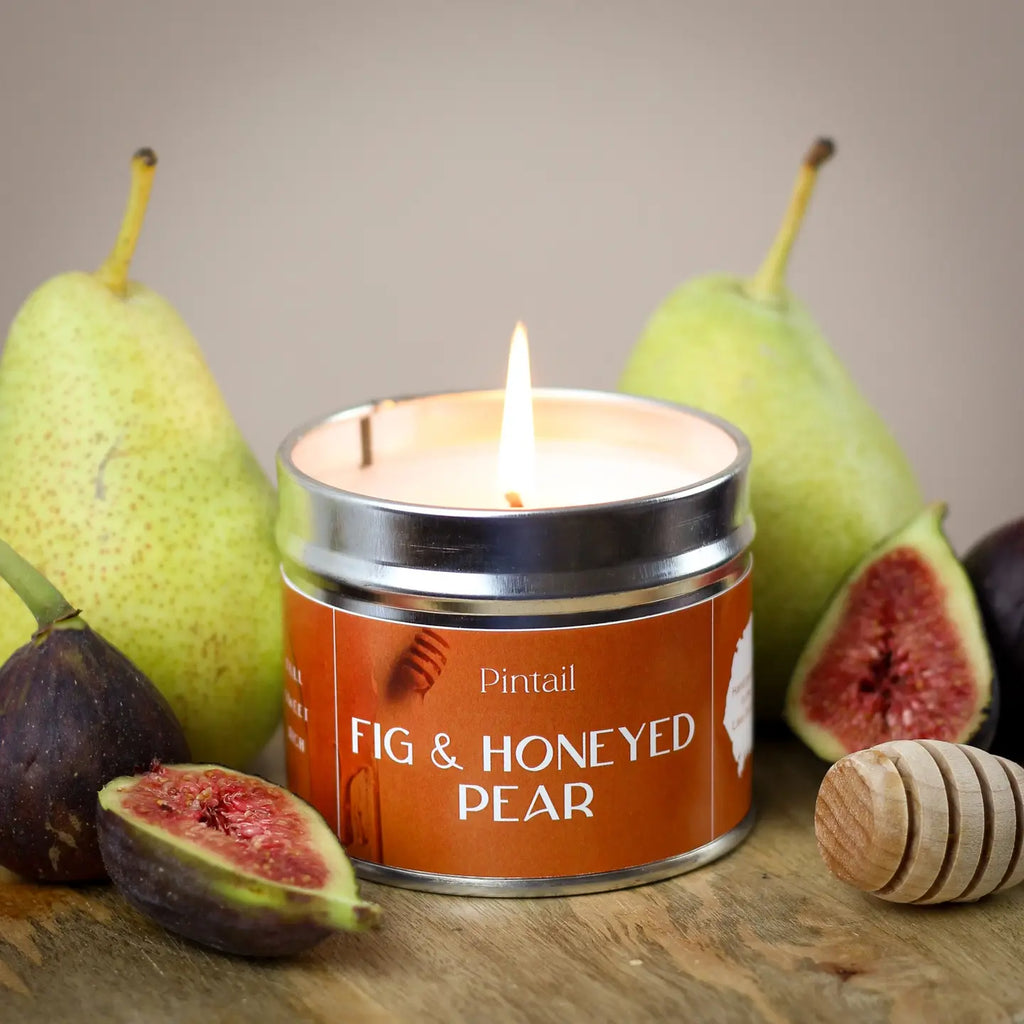Fig and Honeyed Pear Classic Tin Candle 35hr Burn Time