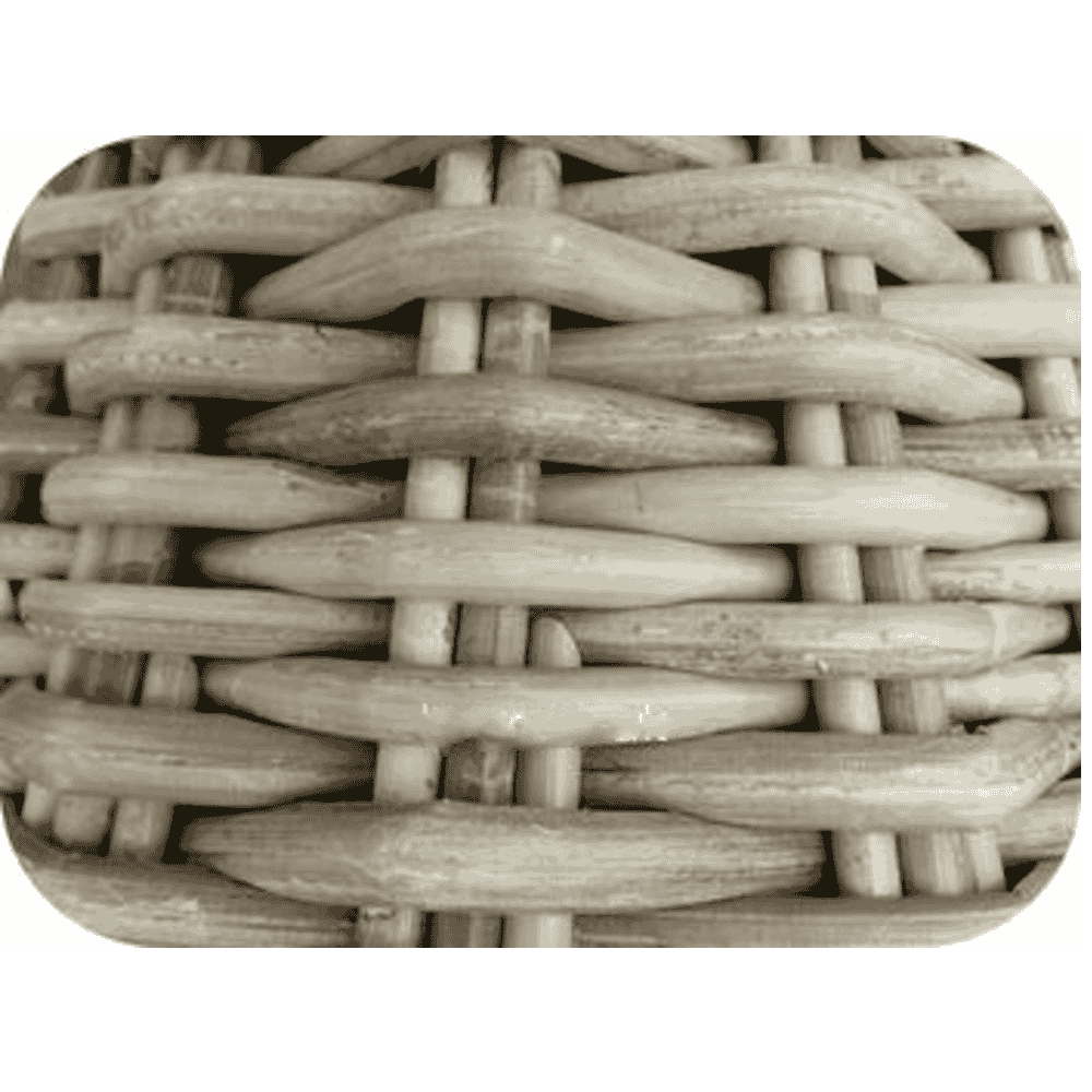 Rattan Rectangle Trunk with Leather Straps - Size Choice