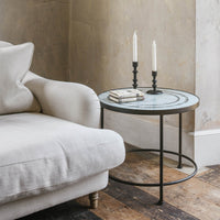 Evershot Glass Top Side Table 44.5cm | Annie Mo's