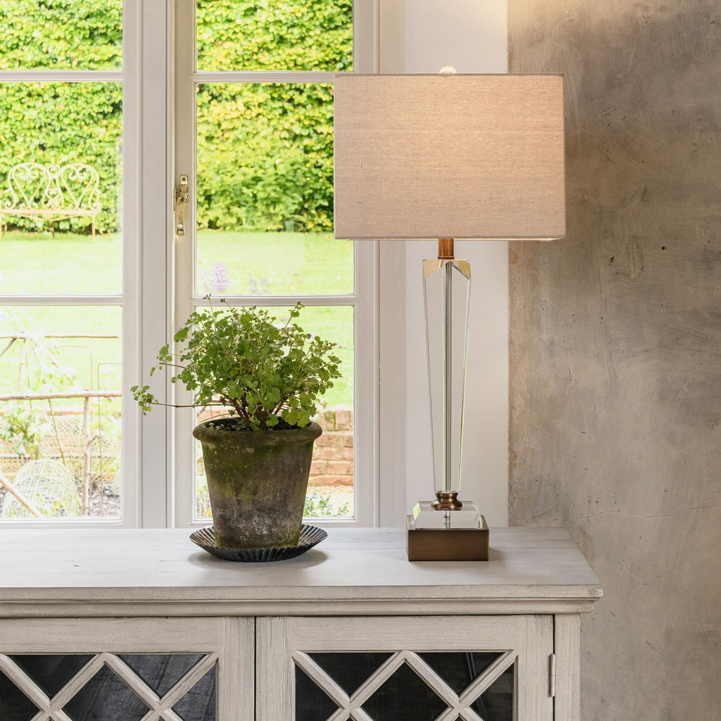 Waldron Faceted Glass Table Lamp 79cm | Annie Mo's