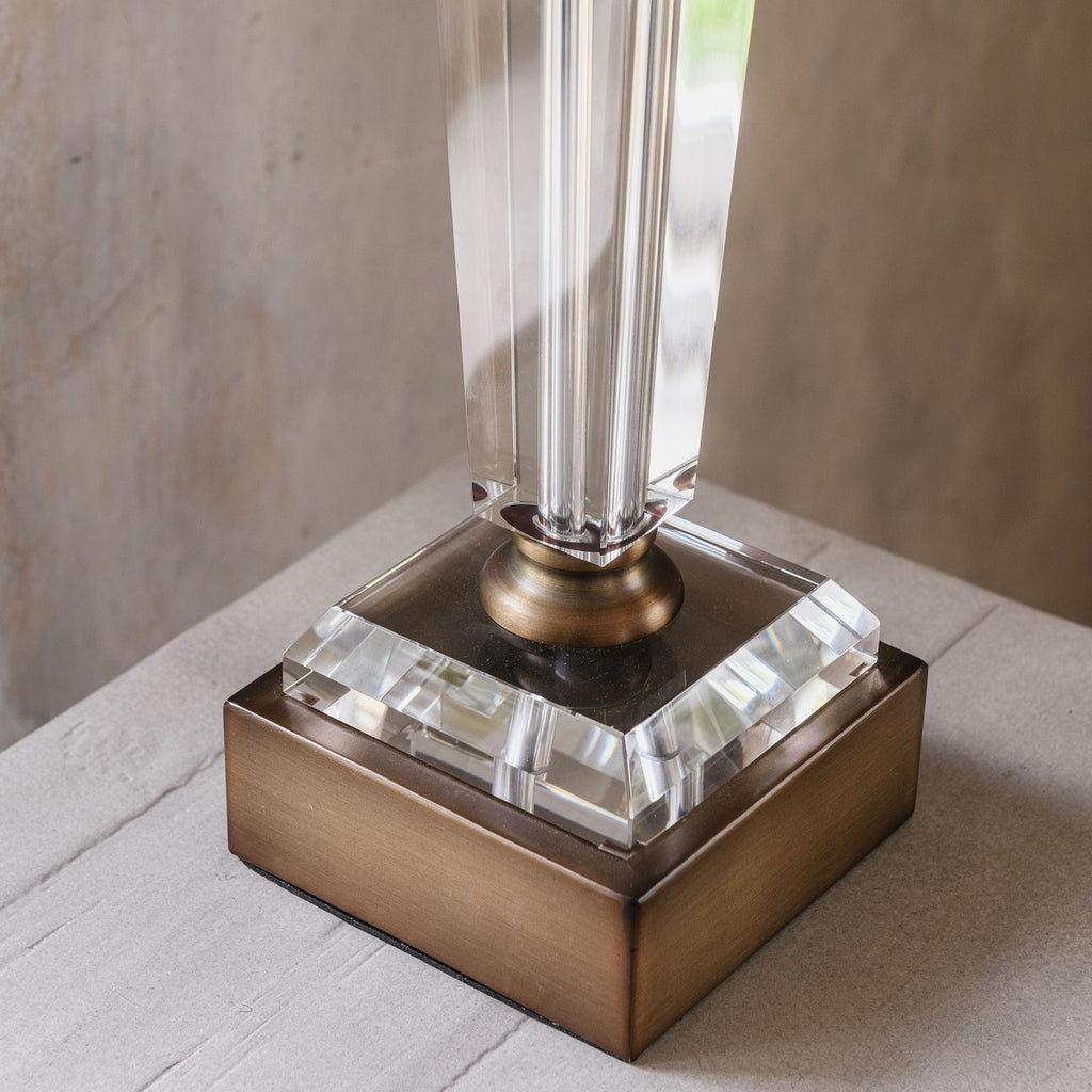Waldron Faceted Glass Table Lamp 79cm