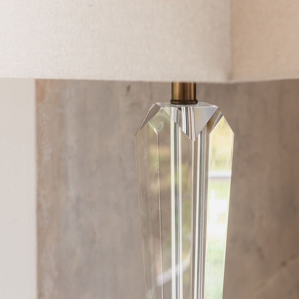 Waldron Faceted Glass Table Lamp 79cm