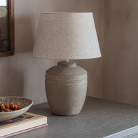 Langton Ridged Table Lamp with Shade 44cm | Annie Mo's