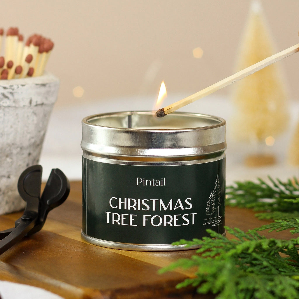 Christmas Tree Forest Classic Tin Candle 35hr Burn Time| Annie Mo's