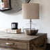 Derby Glass and Brushed Iron Table Lamp with Shade 43cm