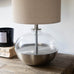 Derby Glass and Brushed Iron Table Lamp with Shade 43cm